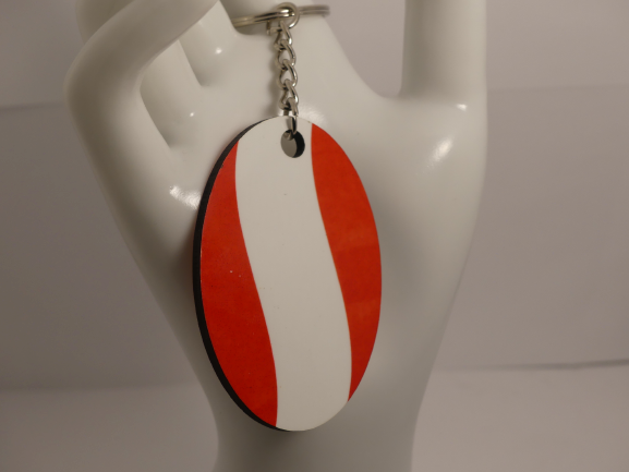 Oval keychain